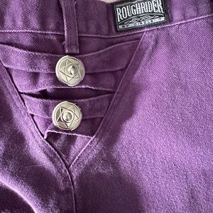 Vintage rough rider concho back purple jeans